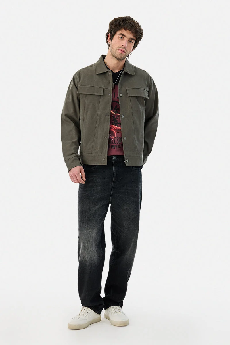 SNITCH Snap Button Double Pocket Twill Jacket